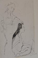 Emil Orlik (1870-1932) - Bei der Toilette