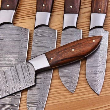 Keukenmes - Chefs knife - Gevouwen staal, hout - Noord