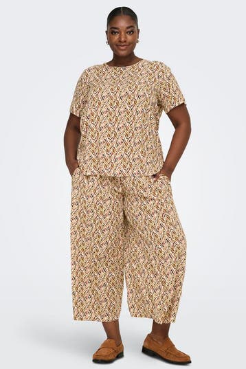 ONLY eco broek print50Maat 46/48 (XL) of groter, Kleding | Dames, Rokken, Verzenden, Nieuw, Maat 46/48 (XL) of groter, Overige kleuren