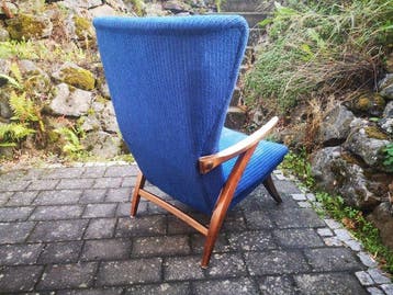 Fauteuil - Teck, Textile, Antiquités & Art