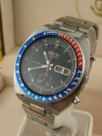 Seiko - Pepsi Bezel Pogue Chronograph - Zonder minimumprijs
