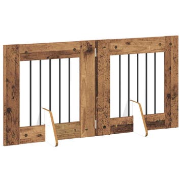 vidaXL Opvouwbaar hondenhekje met standaards 2 st 120,5 cm, Verzenden