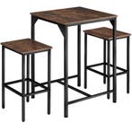 tectake Bartafelset Inverness - Industrieel hout donker, rus, Verzenden, Nieuw