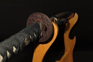 Katana - Fer forgé, Samegawa, Cuivre, Bois - C6-191