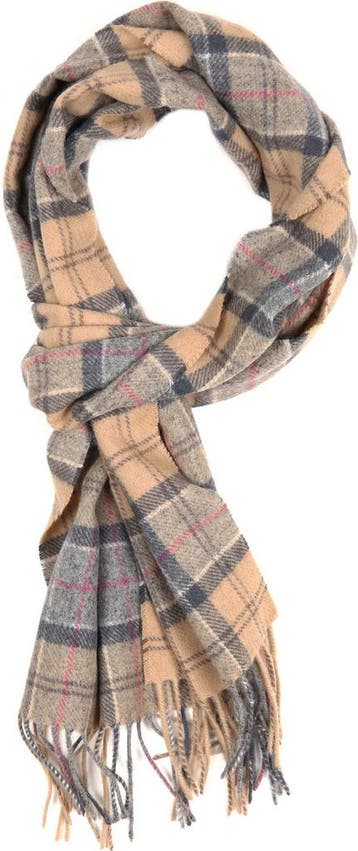 Barbour Sjaal Tartan Lamswol Beige maat  Heren, Verzenden