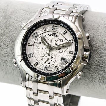 Optima - Swiss Made Chronograph Watch - OSC301-SS-1 - Sans