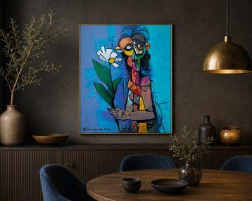 Andrzej Gudaski - Woman with a flower XL
