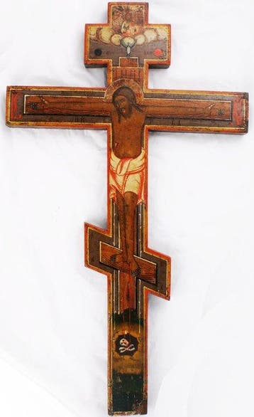Icoon - Kruisiging van Christus - Hout
