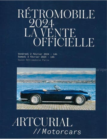 2024 ARTCURIAL MOTORCARS, RÉTROMOBILE 2024, LA VENTE