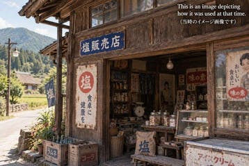 Vintage Japans emaille bord Zouthandelaar – Shwa-periode