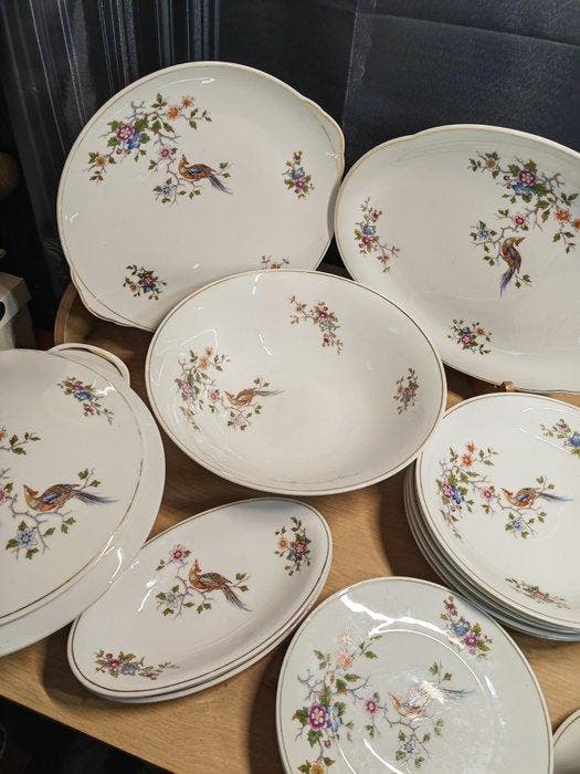 Limoges - Tafelservies voor 12 (33) - Porselein - Genummerd, Antiek en Kunst, Antiek | Meubels | Tafels