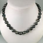 Halsketting Zilver Parel - Tahiti Rainbow Ø9x11,1M, Nieuw