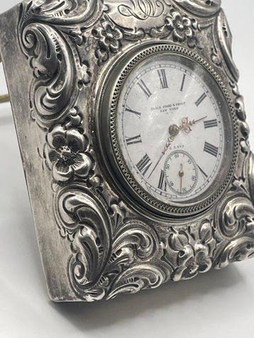 Officierspendule (reisklok) - Zilver, Metaal - 1850-1900 -, Antiek en Kunst