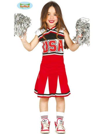 Cheerleader rood verkleedpakje USA, Ophalen of Verzenden, Nieuw