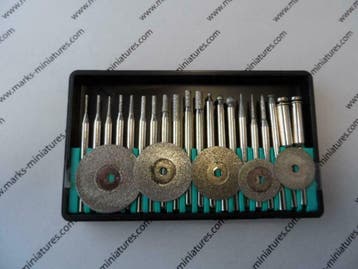 Diamant freesjes + diamant schijfjes - 25 delig, Hobby en Vrije tijd, Nieuw