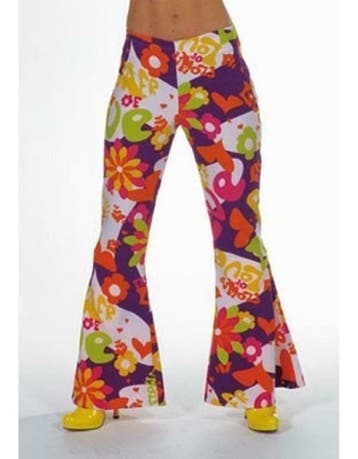 Hippie broek flower love dames, Ophalen of Verzenden