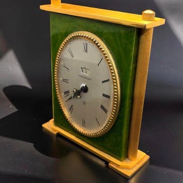 Tafelklok - Jaeger-LeCoultre - Jade, Malachiet, Hars -, Antiek en Kunst