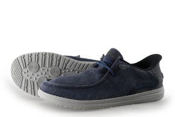 Skechers Instappers in maat 43 Blauw, Kleding | Heren, Schoenen, Overige typen, Zo goed als nieuw, Skechers, Verzenden