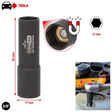 KS Tools Tesla veerpootdopsleutel 13 mm 3/8, Auto diversen, Verzenden, Nieuw