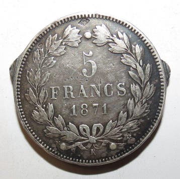 Frankrijk. 5 Francs 1871-K Ceres. Nécessaire Éloi Pernet 3