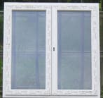 pvc raam , chassis , venster 135 x 135 wit / zwart 9005, 75 tot 150 cm, Kunststof, Raamkozijn, Nieuw