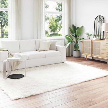 vidaXL Tapijt van imitatie schapenvacht TAFALLA Wit 240 x, Verzenden