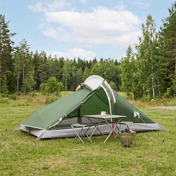 vidaXL Backpacking Tent 4-persoons Groen 185T Polyester met, Caravans en Kamperen, Verzenden, Nieuw