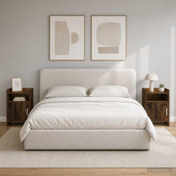 vidaXL Nachttafels 2 st Gerookt eiken 40 x 36 x 60 cm, Verzenden, Nieuw