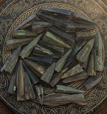 Scythisch Brons Verzameling pijlkoppen - 35 stuks. In goede