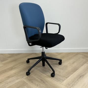 Vitra T-Chair klassiek design bureaustoel, blauw - zwart, Huis en Inrichting, Bureaustoelen, Ergonomisch, Gebruikt, Zwart, Bureaustoel