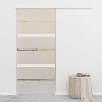 vidaXL Schuifdeur 90x205 cm ESG-glas en aluminium, Doe-het-zelf en Bouw, Deuren en Vliegenramen, Verzenden, Nieuw
