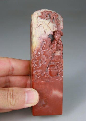 Sceau Chinois Cachet Sculpture Dragon - Marque - Stéatite,