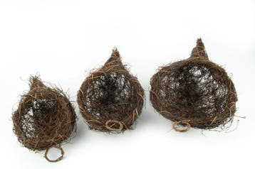 Salim Eendenkorven naturel-Planter set van 3, Nieuw