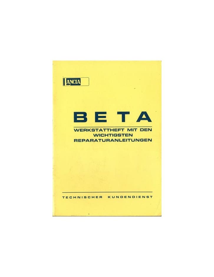 1973 LANCIA BETA WERKPLAATSHANDBOEK DUITS, Auto diversen, Handleidingen en Instructieboekjes