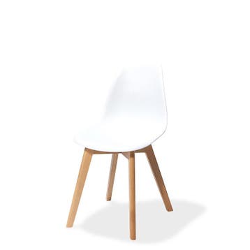 Stoel Keeve | Wit | Hout/Kunststof | Stapelbaar |, Verzenden