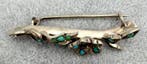 Sans prix de réserve - Broche Argent Turquoise - pierres