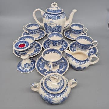 Villeroy & Boch Burgenland – Mettlacher Kaffeeservice Blau -