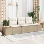 vidaXL Tuinbank Set met opslag 3 pcs beige en crèmekleurig, Verzenden