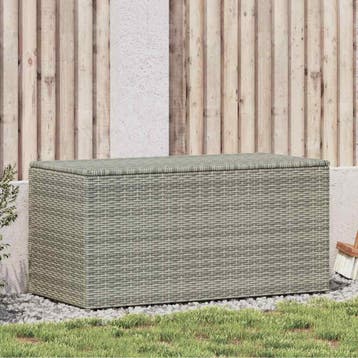 vidaXL Tuinbox 100x50x50 cm poly rattan grijs, Verzenden, Nieuw