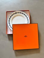 Hermès - Assiette à dîner - Chaine dancre - bleu -