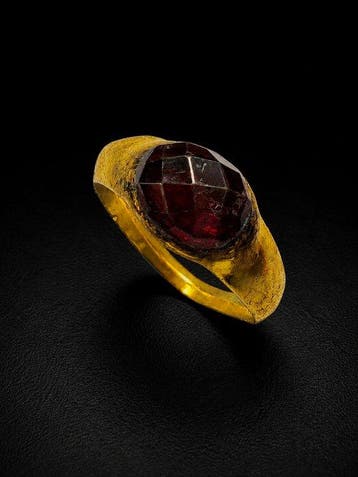 Oud-Romeins, Keizerrijk Geel goud Ring - 1e tot 3e eeuw