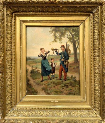 Paul-Léon Jazet (1848–1918) - Le Clairon au Village et Jeune, Antiquités & Art