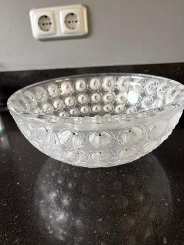 Lalique - Plateau - Nemours - Cristal, Antiquités & Art
