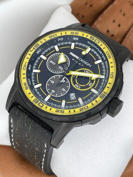 MomoDesign - Pilot Chronograph - MD1164BK-05YW - Homme -, Bijoux, Sacs & Beauté, Montres | Hommes