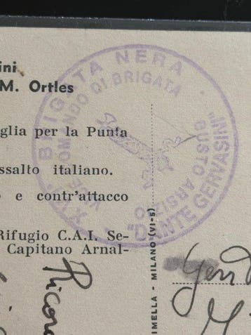 Italië - Ansichtkaart van de Zwarte Brigade, Italiaanse, Verzamelen, Gelopen