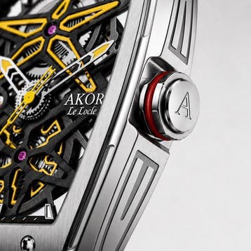 AKOR Le Locle - Apex Skeleton Yellow — Montre automatique