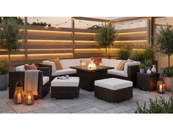 Veiling - Loungeset incl. kussens 12-delig, Nieuw