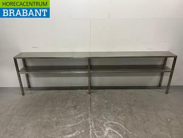 Étagère double en acier inoxydable « Brug » 270 x 30 x 73 cm, Verzenden