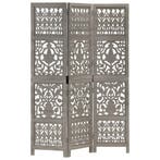 vidaXL Kamerscherm 3 panelen handgesneden 120x165 cm, Verzenden
