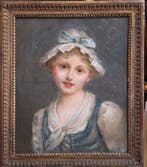 Jean-Baptiste Greuze(1725-1905), Ambito di - Ritratto di, Antiek en Kunst